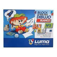 BLOCK DIBUJO BLANCO N.5 x20 h.LUMA