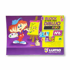 BLOCK DIBUJO FLUOR N.6 x15 h.LUMA
