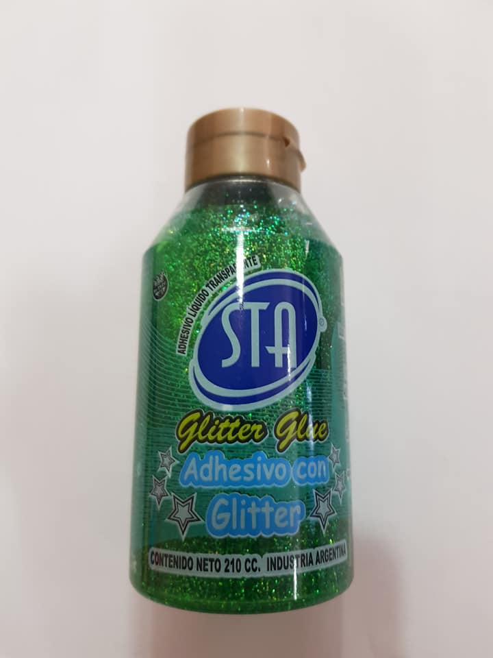 ADHESIVO GLITTER STA x 210cc - VERDE TRASLUCIDO