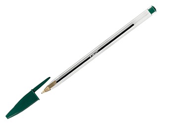 BOLIGRAFO BIC GRUESO 1mm CRISTAL VERDE