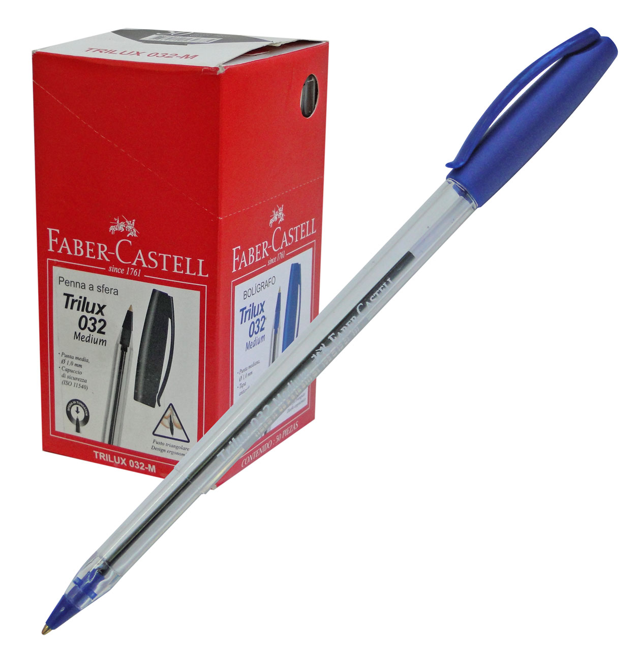 BOLIGRAFO FABER 032 TRILUX AZUL