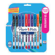 BOLIGRAFO PAPER MATE GEL x 10u