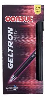BOLIGRAFO CONSUL GELTRON NEGRO 07mm