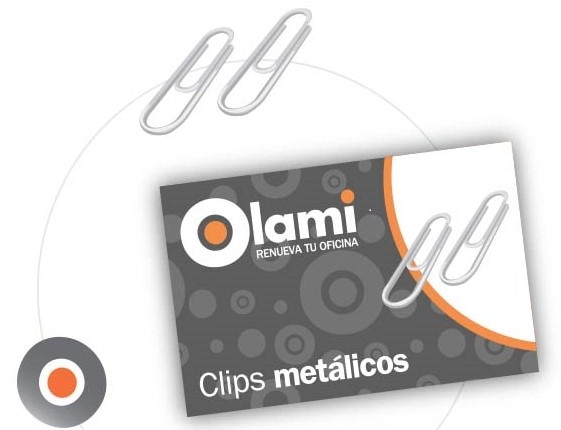 BROCHE CLIP OLAMI N.6 -  50mm x 50u.