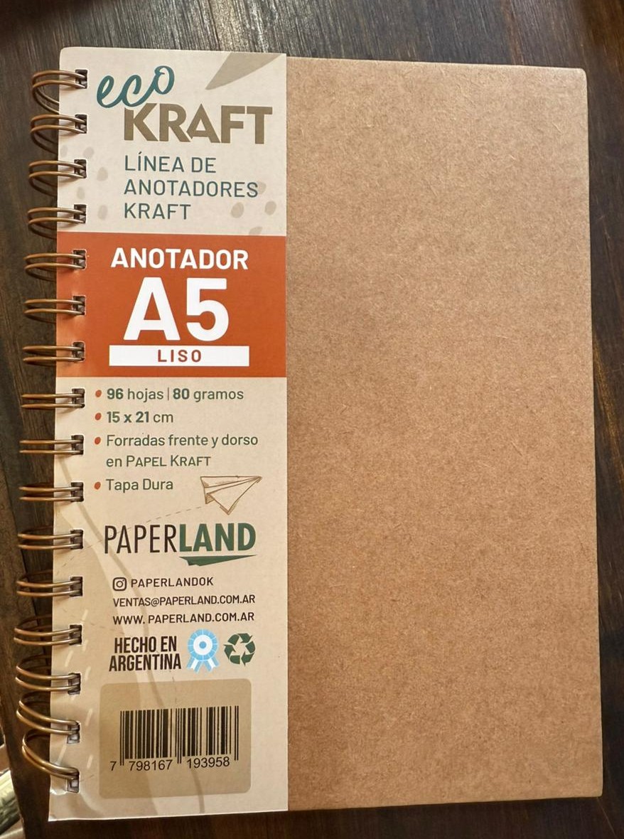CUAD.ECO KRAFT CE.TD A5 - LISO.