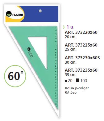 ESCUADRA PIZZINI 3732 VERDE * 30 CM 60.