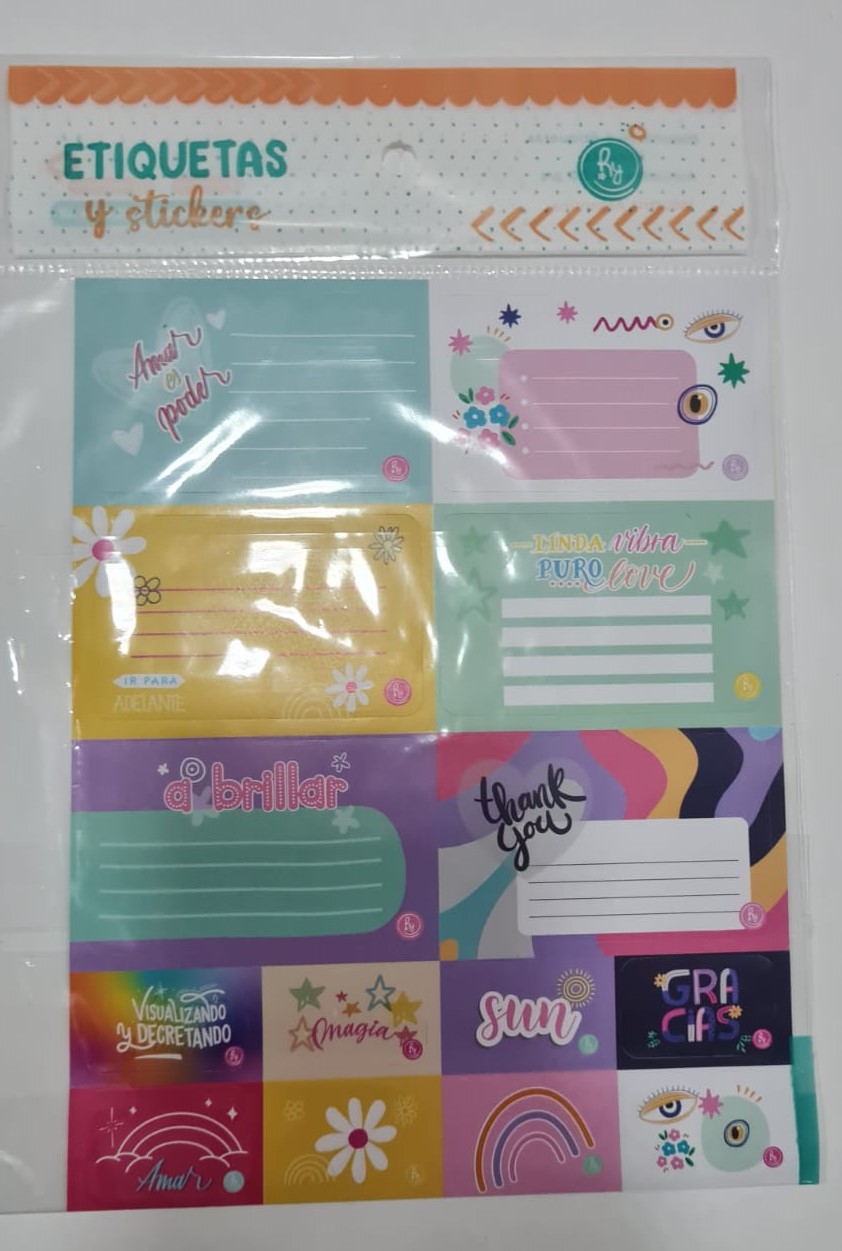 ETIQUETAS RY- x 6u. + STICKER
