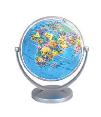 GLOBO TERRAQUEO BASE PLASTICA.20cm.- MULTIGIRO