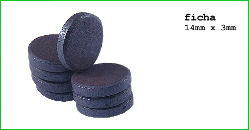 IMAN REDONDO 14 MM.x 3mm / 5mm. * 1 U.