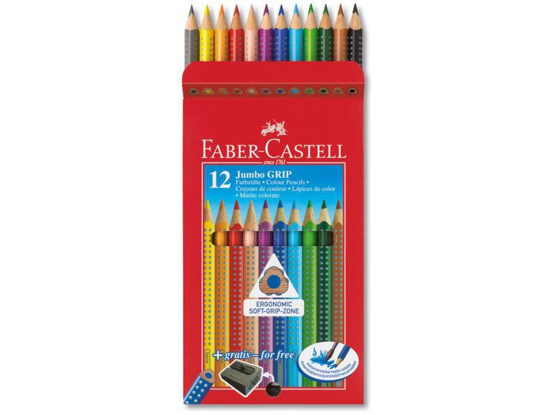 LAPIZ COLOR FABER GRIP x 12 LARGO