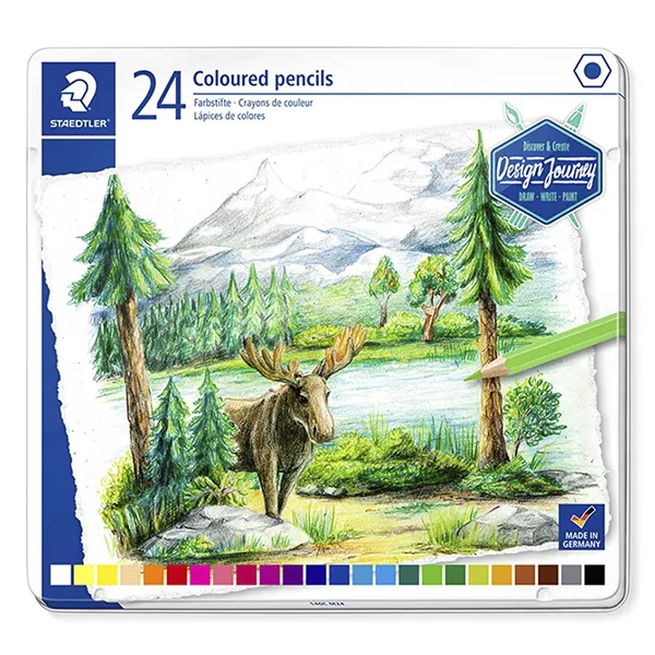 LAPIZ COLOR STAEDTLER 24 LARGO LATA
