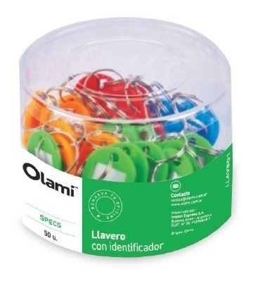 LLAVERO PLASTICO OLAMI x1 u.