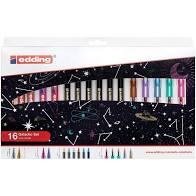 MARCADOR EDDING GALACTIC SET 16 Colores