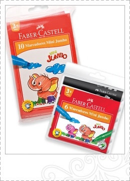 MARCADOR FABER MINI JUMBO *10 U.