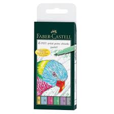 MARCADOR FABER PINCEL PASTEL x 6u