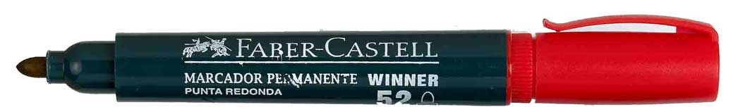 MARCADOR FABER 52.SOLVENTE.ROJO  REDONDO