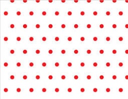 PAPEL PLASTIF.BLANCO C/LUNARES ROJO