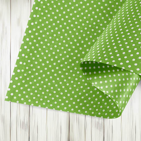 PAPEL BARRILETE 50x70 A LUNARES - VERDE CLARO