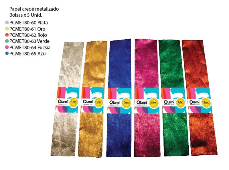 PAPEL CREPE METALIZADO AZUL
