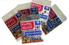 PAPEL GLASE METALIZADO SOBRE X 10 H.