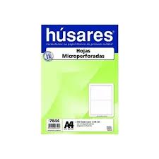 RESMA HUSARES MICRO-PERFO AL MEDIO A4 x 500 HOJAS