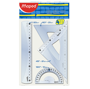 SET DE GEOMETRIA MAPED 15 CM.* 4 PIEZAS
