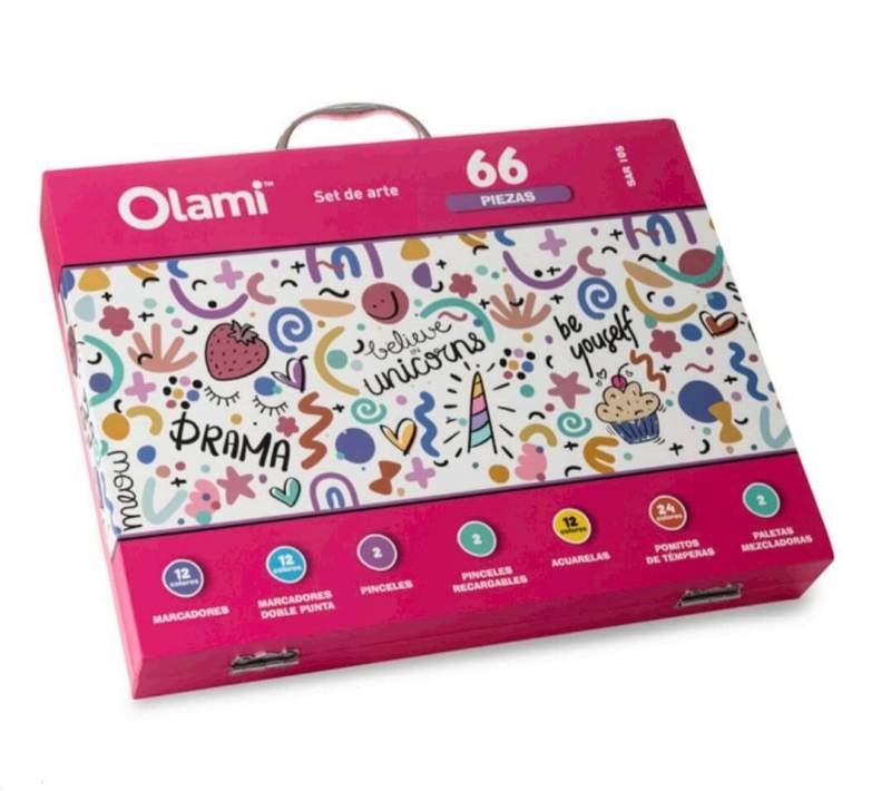 VALIJA ESCOLAR OLAMI x 66 piezas