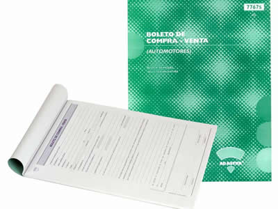 BOLETO COMPRA-VENTA AUTOMOTOR x 1