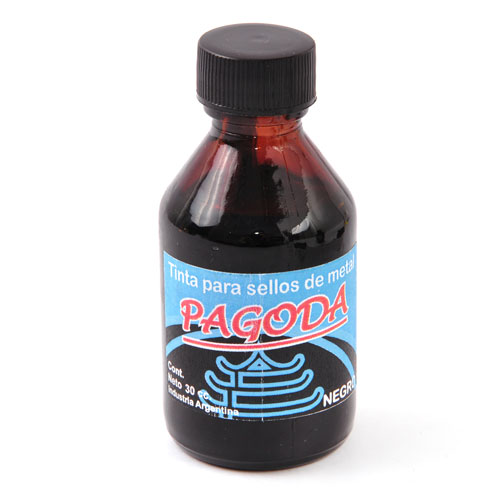 TINTA SELLO DE METAL * 60 CC. NEGRA
