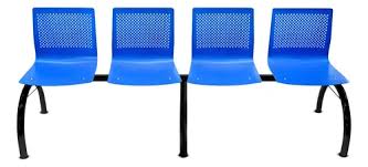 SILLA TANDEM ANANA NEGRO 4 PÚESTOS