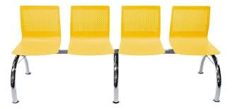 SILLA TANDEM ANANA CROMADO 4 PÚESTOS