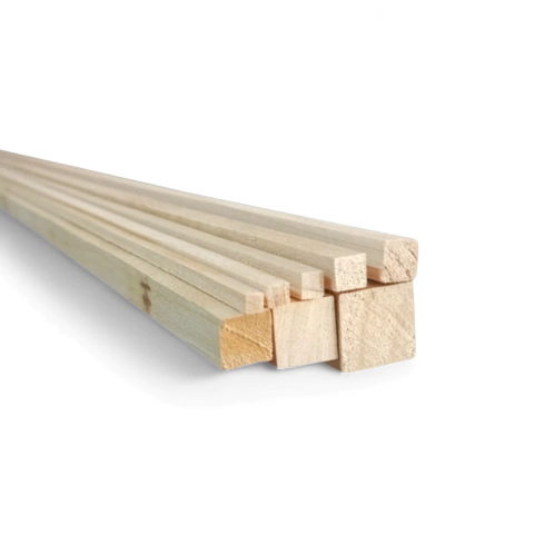 VARILLA MADERA CUADRADA de 4 mm.x 1m.