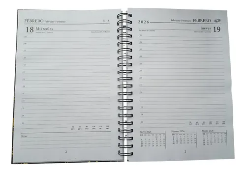 AGENDA ARWEN-2026 19x27 DIARIA ESPIRAL