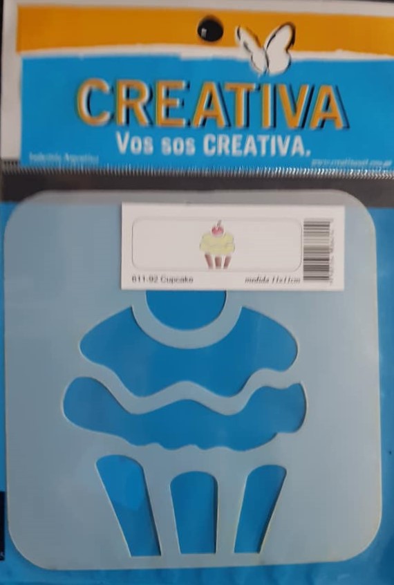 STENCIL 11x11 CREATIVA 611-0092 - CUPCAKE