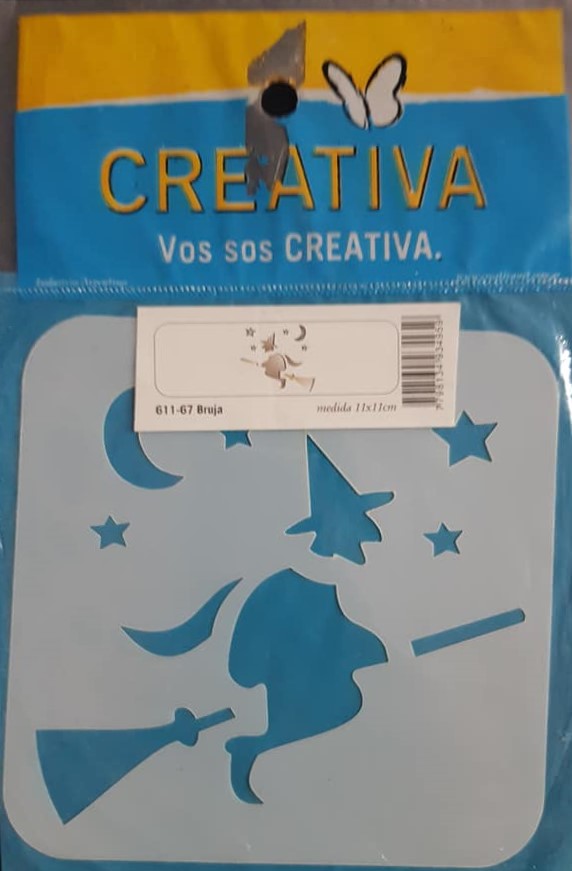 STENCIL 11x11 CREATIVA 611-0067 - BRUJA