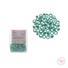 OJALILLOS ALUMINIOx50u. EYELET-5mm.- VERDE PASTEL