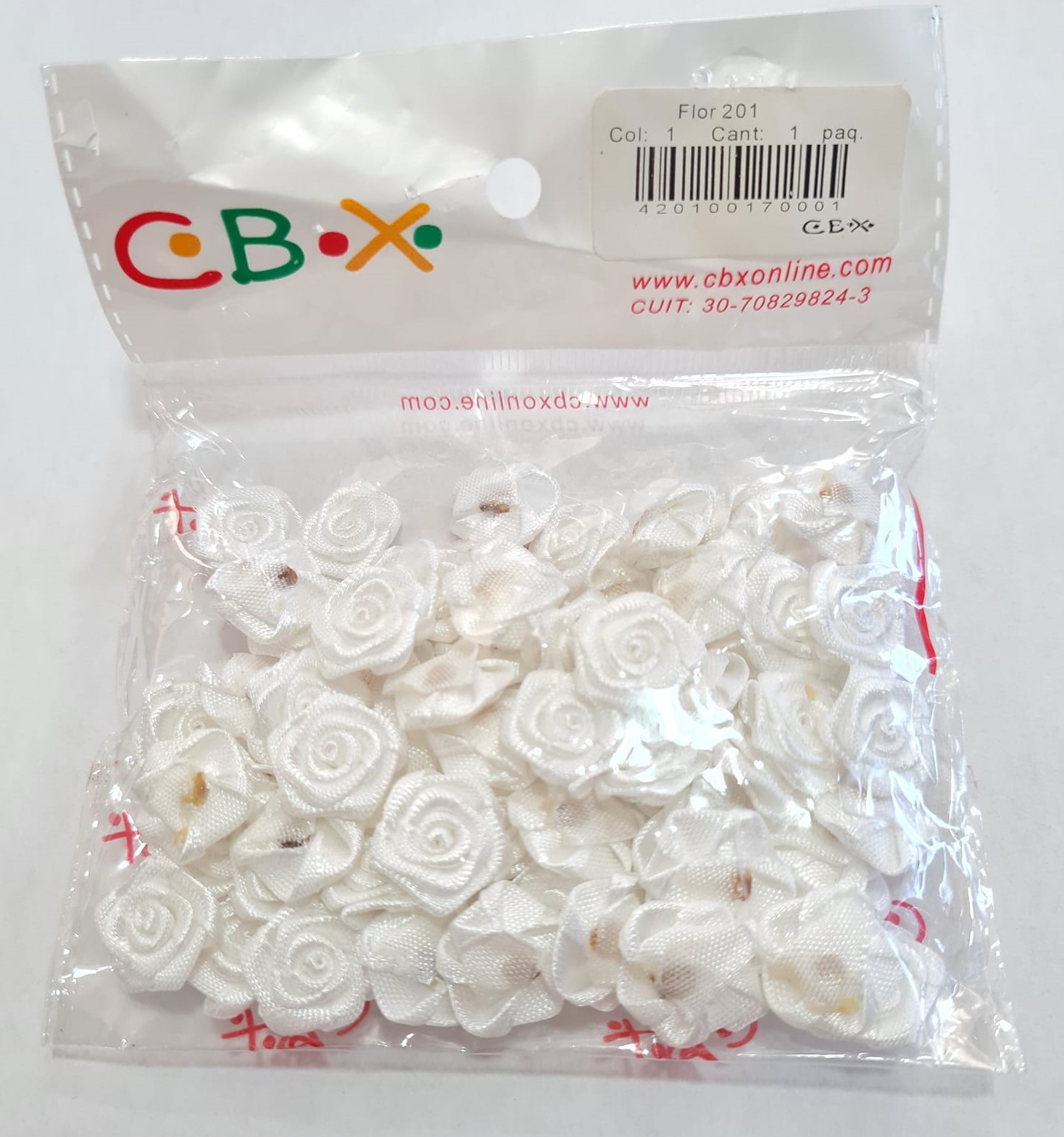 FLOR EVA ROCOCO SIN CABO 201 x 72u - BLANCO 01