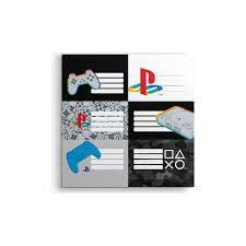 PLAYSTATION ETIQUETAS ESCOLARES x 12u
