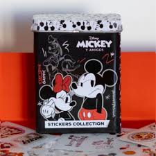 DISNEY MOUSES STICKER CAJA METALICA x 8.u