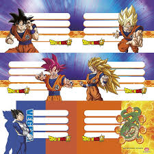 DRAGON BALL-Z ETIQUETAS x 12u.