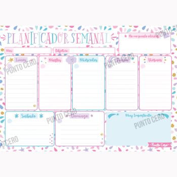 PUNTO-CERO PLANIFICADOR SEMANAL A4